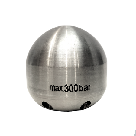 Granatbombe 1/2" mit Vorstrahl und Stahleinsätzen, ExPJ Reinigungsdüse - Syskan - Online Shop: Abwassertechnik