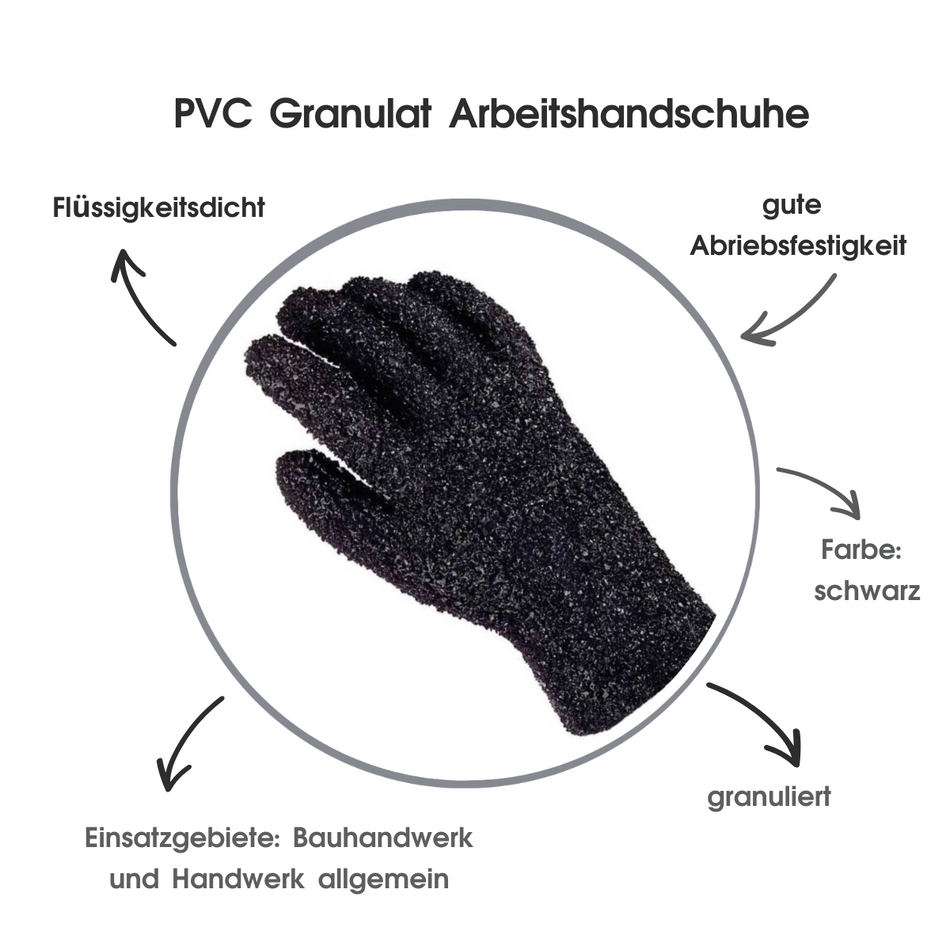 Führungshandschuhe granuliert schwarz (Paar), Arbeitshandschuhe