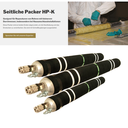 Hausanschluss Packer HP-K, DN 35-50, 1 m, mit Alukappe - Syskan - Online Shop: Abwassertechnik