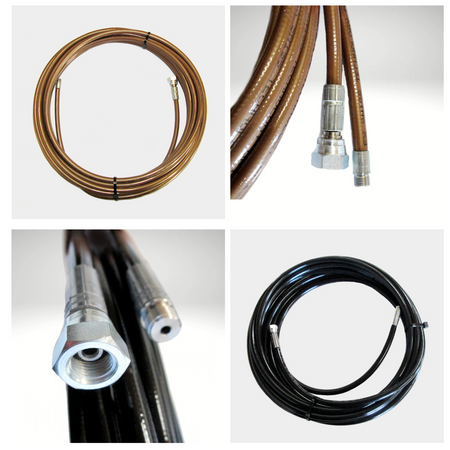 HD-Reinigungsschlauch DN 6 schwarz, 1/4" BSP, 190 bar