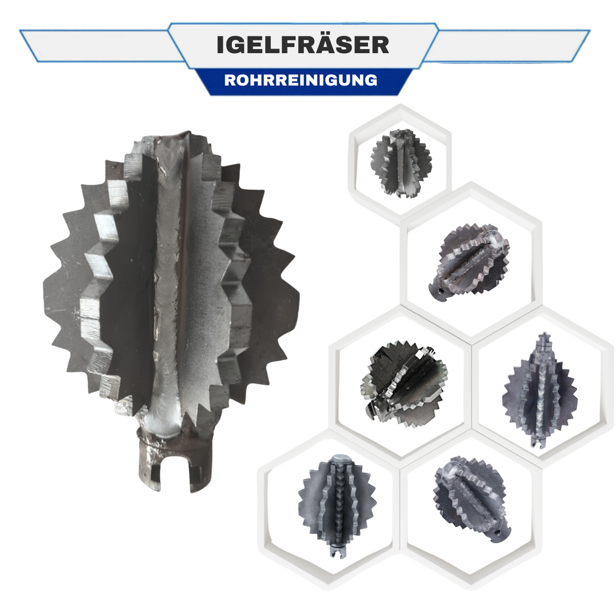 Hedgehog cutter 22 mm connector/head Ø 125 mm
