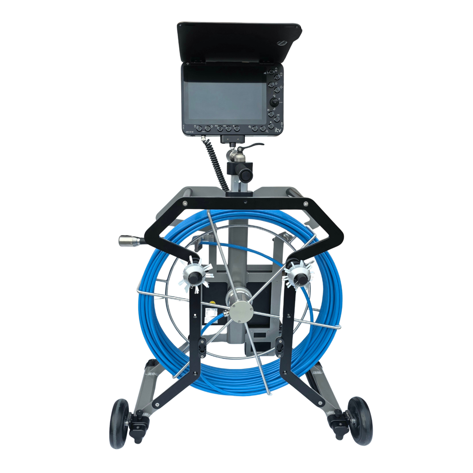 Sistema di ispezione con telecamera QSS-02 da 50 m su aspo in HD