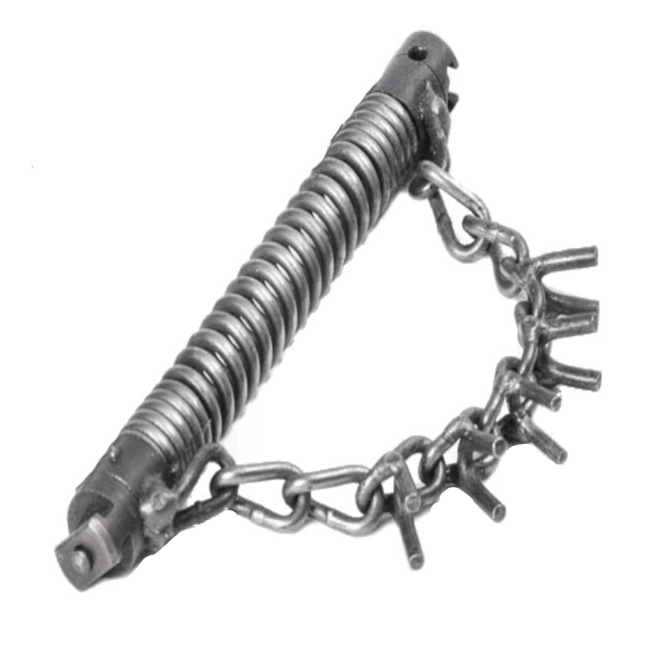 Kettenschleuder 32 mm T-Nut Kupplung, mit 1 Nockenkette, Spiralaufsatz