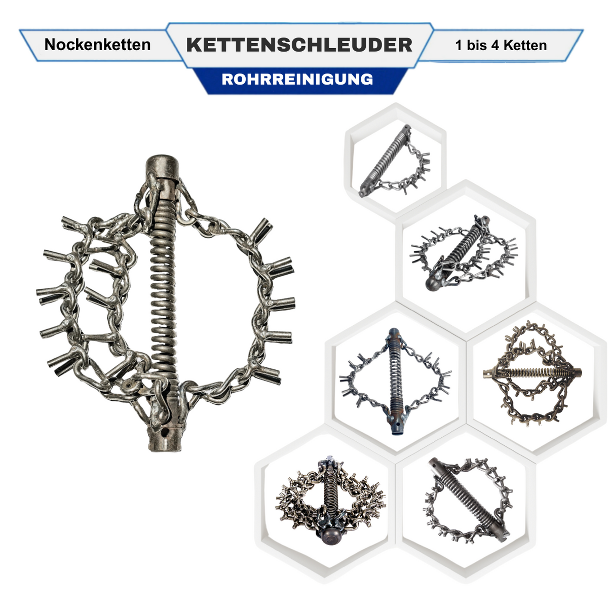 Chain flail 22 mm, 1 cam chain, spiral attachment