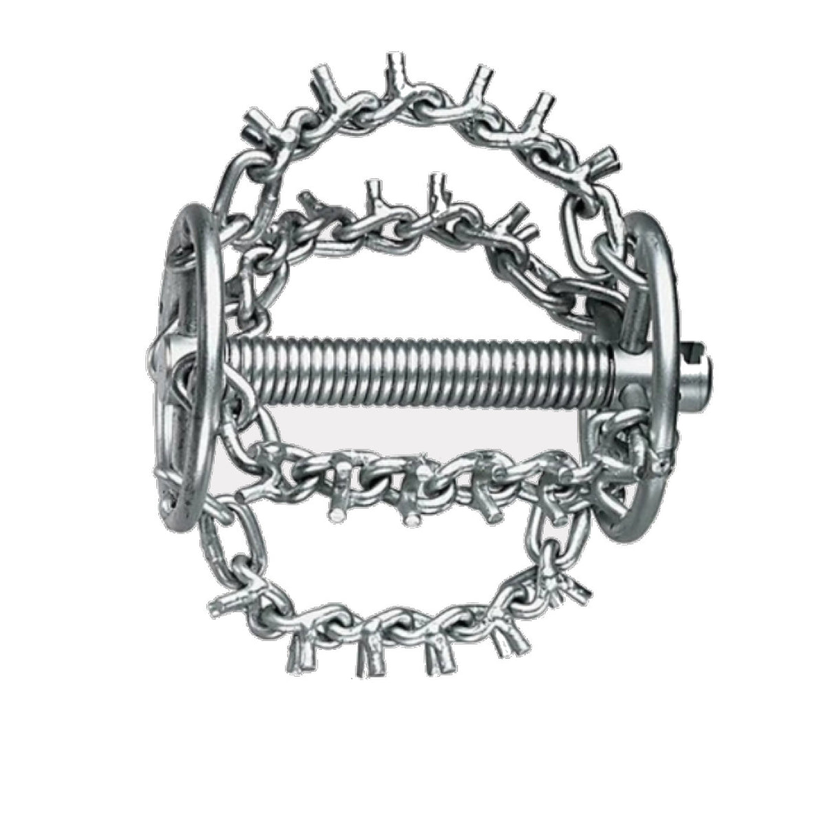 Kettenschleuder 32 mm, mit Ring, DN 125, 4 Nockenketten, Spiralaufsatz