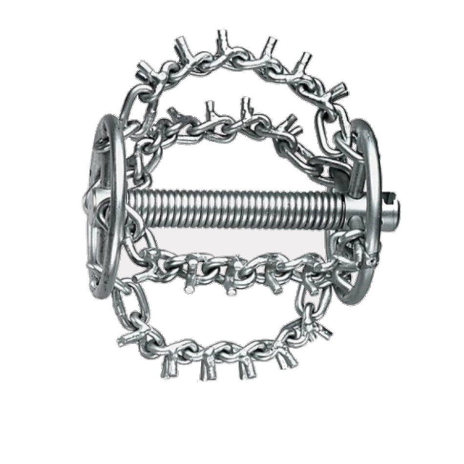 Chain slinger 32 mm, with ring, DN 65, 4 cam chains, spiral attachment