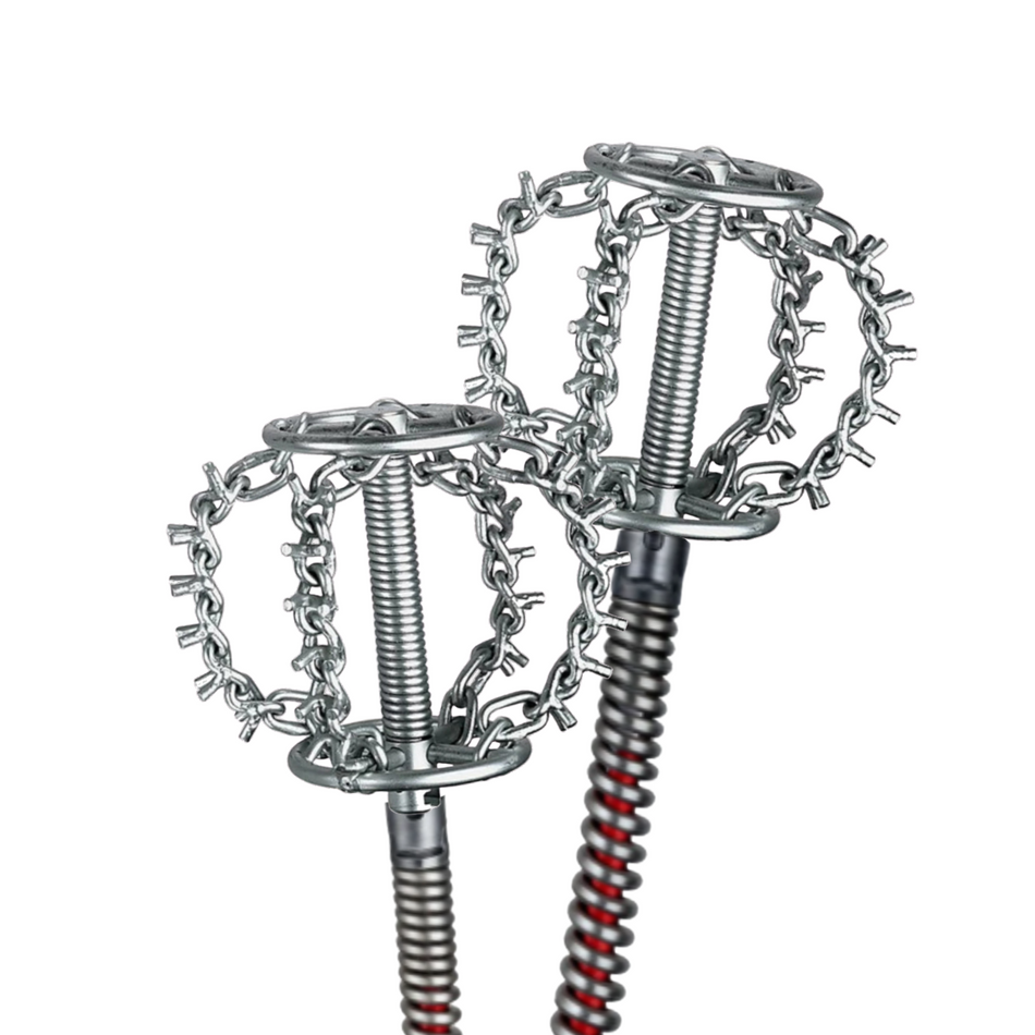 Kettenschleuder 32 mm, mit Ring, DN 175, 4 Nockenketten, Spiralaufsatz