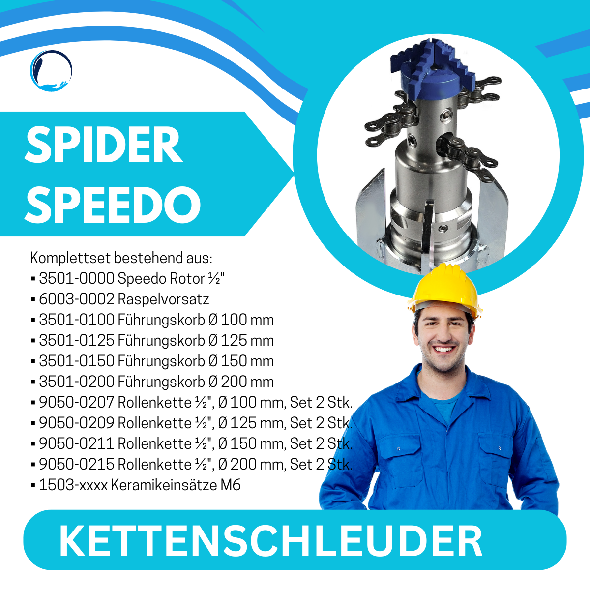 Kettenschleuder Speedo 75, 3/4"