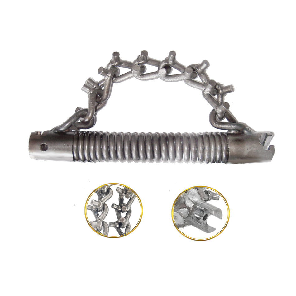 Kettenschleuder 32 mm T-Nut Kupplung, mit 1 Nockenkette, Spiralaufsatz