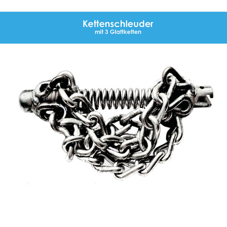 Chain flail 32 mm coupling, 3 smooth chains, spiral attachment