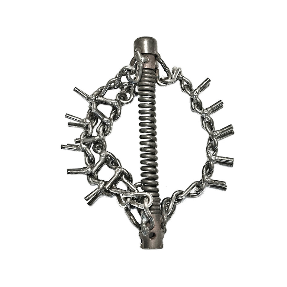 Kettenschleuder 32 mm, T-Nut Kupplung, 3 Nockenketten, Spiralaufsatz