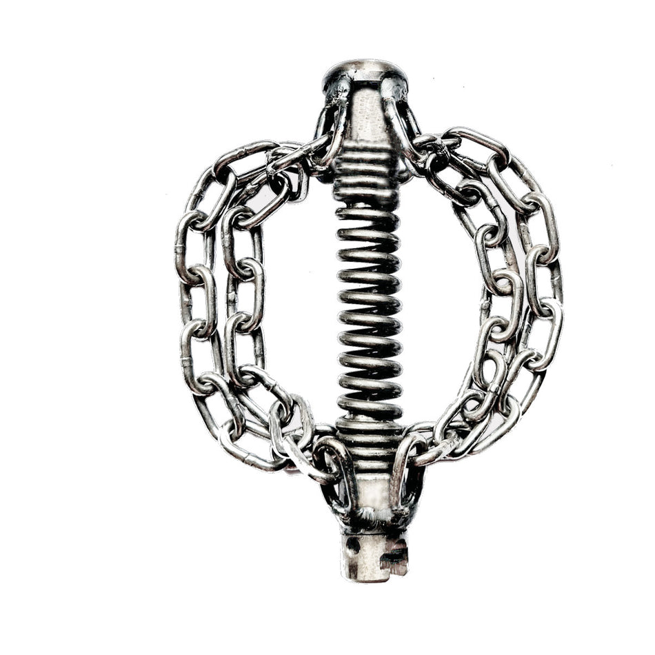 Kettenschleuder 32 mm Kupplung, 4 Glattketten - Spiralaufsatz kurz