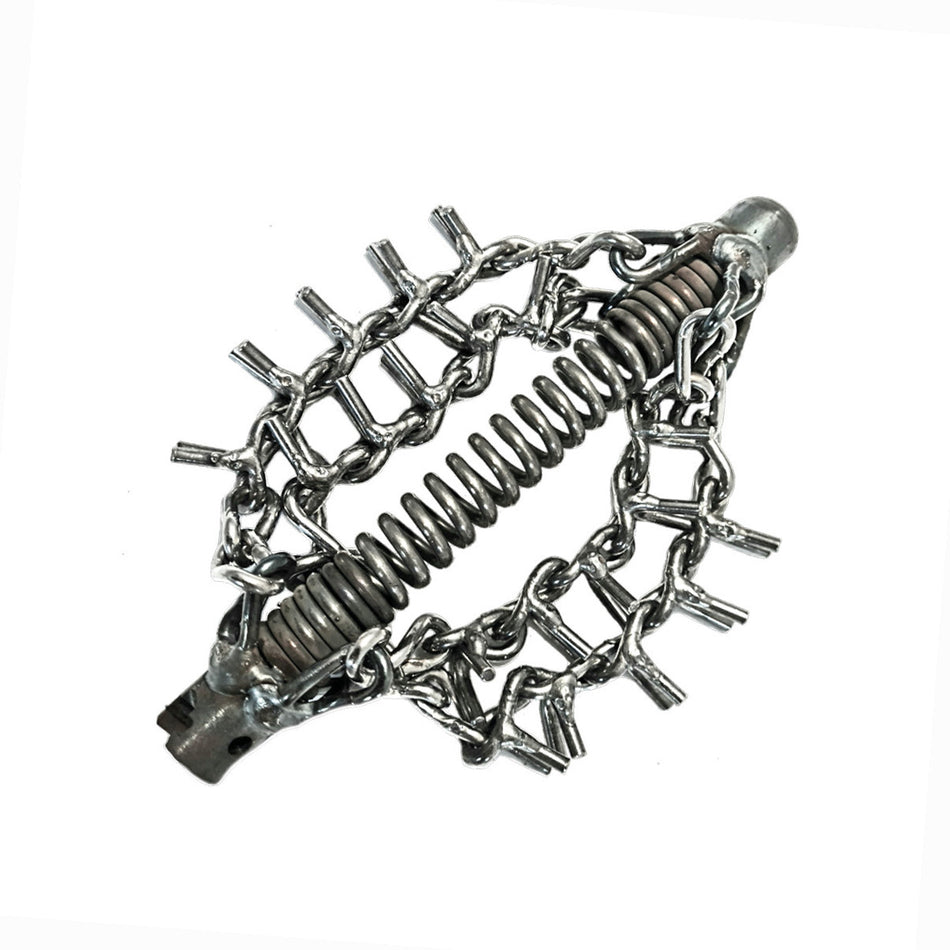 Kettenschleuder 32 mm T-Nut Kupplung, 4 Nockenketten, Spiralaufsatz