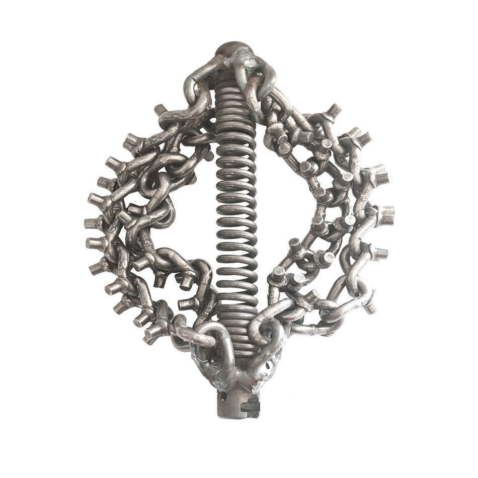 Kettenschleuder 16 mm T-Nut Kupplung, 4 Nockenketten, Spiralaufsatz