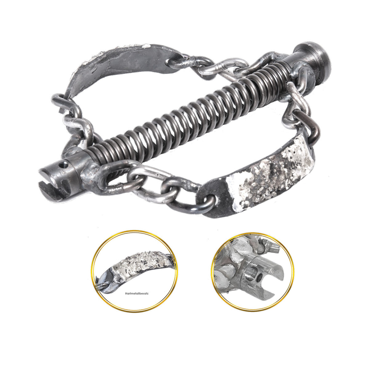 Chain flail 32 mm coupling, fitted with 2 carbide inserts