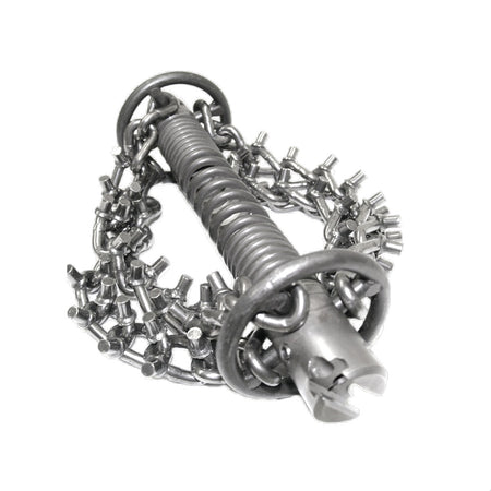 Kettenschleuder 32 mm, mit Ring, DN 65, 4 Nockenketten, Spiralaufsatz