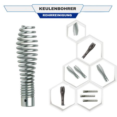 Keulenbohrer 16er Kupplung, 22 mm Federdurchmesser, Spiralaufsatz