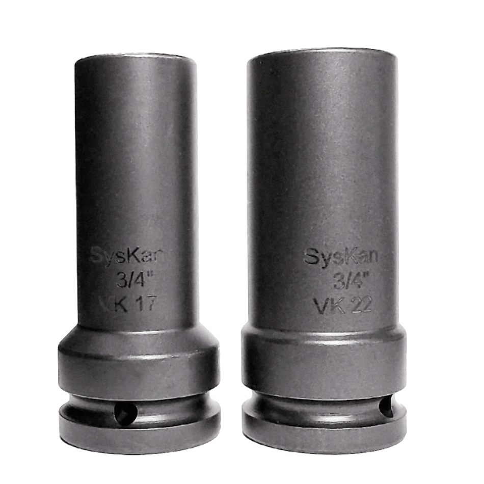 Stecknuss Set 17 und 22 mm Innenvierkant 3/4"
