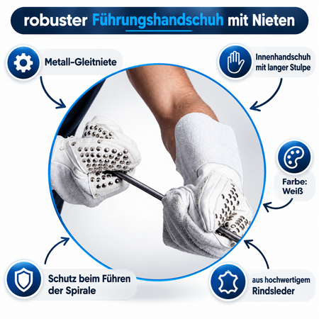 Guide gloves with rivet coating (pair), work gloves