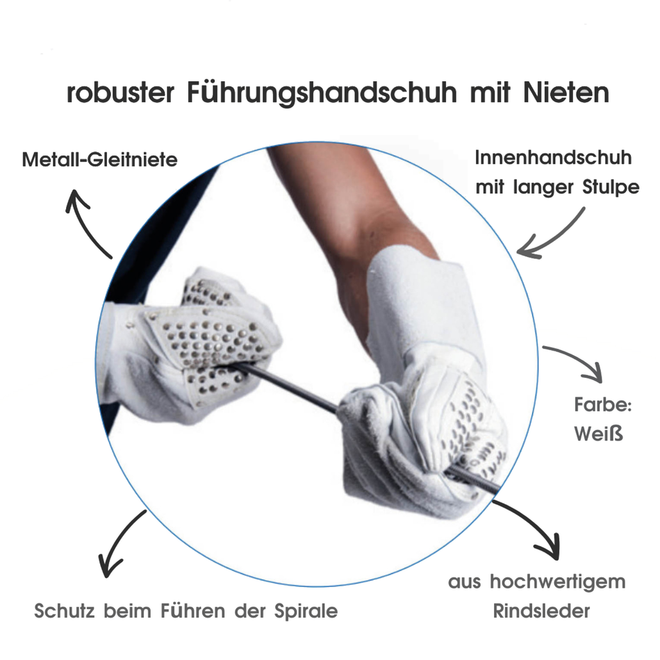 Führungshandschuhe mit Nietenbesatz, (Paar) Arbeitshandschuh