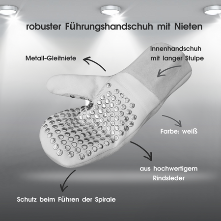 Führungshandschuhe mit Nietenbesatz, (Paar) Arbeitshandschuhe