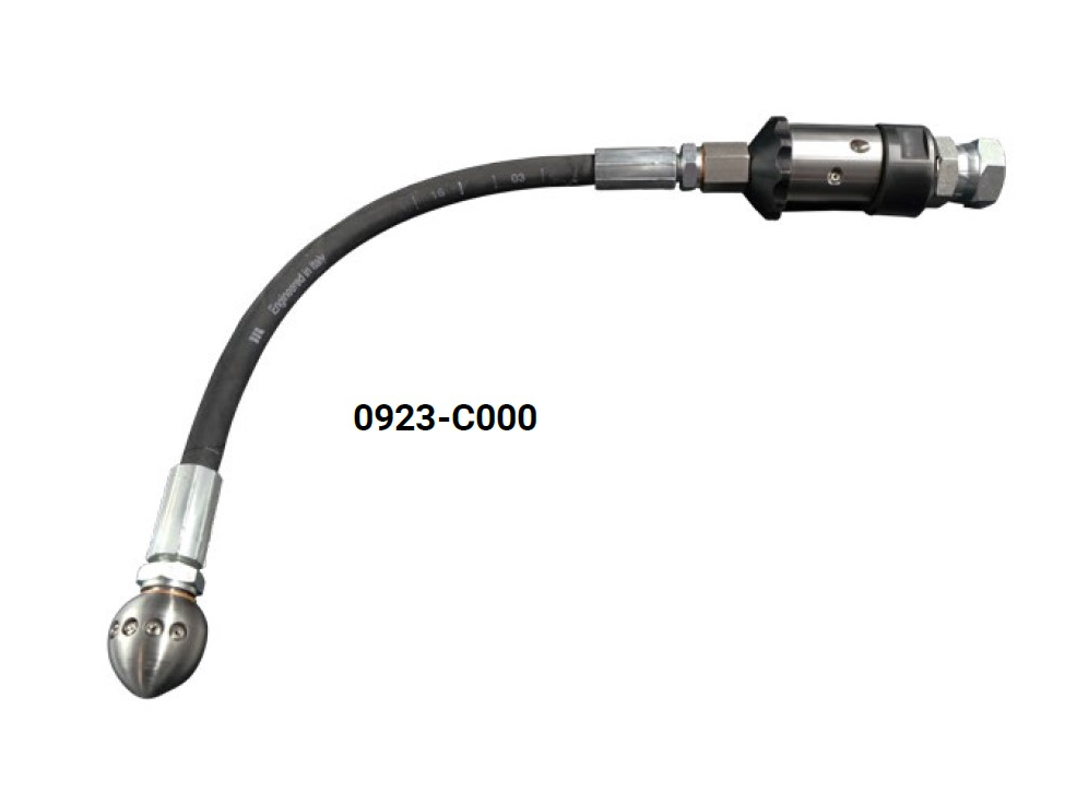 Lenkdüse 1/2" mit Rotierdüse, Drehverbinder und Stahleinsätze