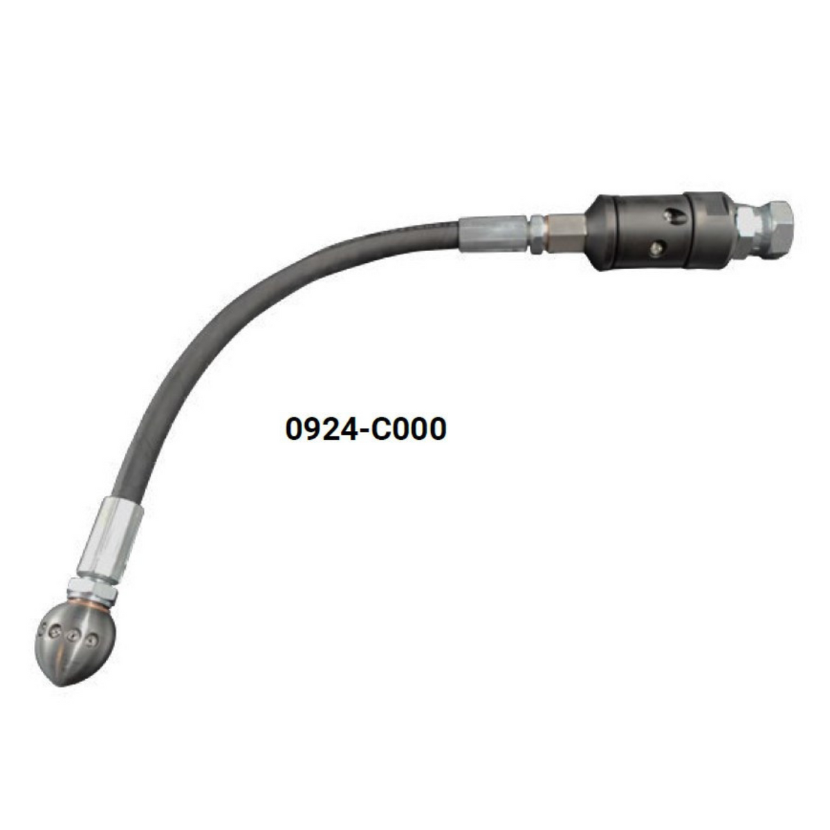 Lenkdüse 1/2" mit Vibrationsdüse, Drehverbinder und Stahleinsätze
