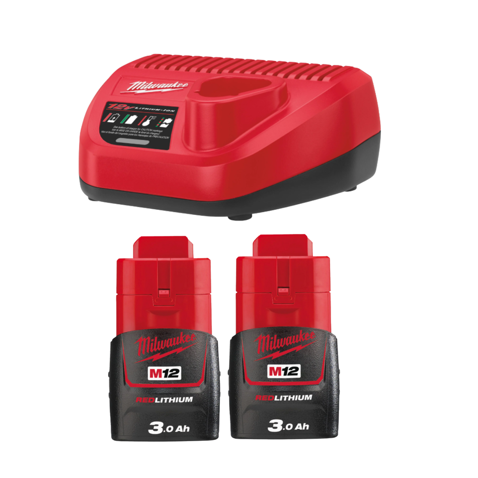 Kit de batteries Milwaukee M12 NRG-302 (3.0 Ah, 12 V)