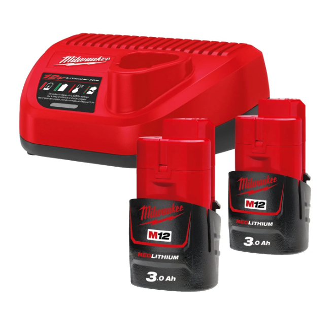 Kit de batteries Milwaukee M12 NRG-302 (3.0 Ah, 12 V)