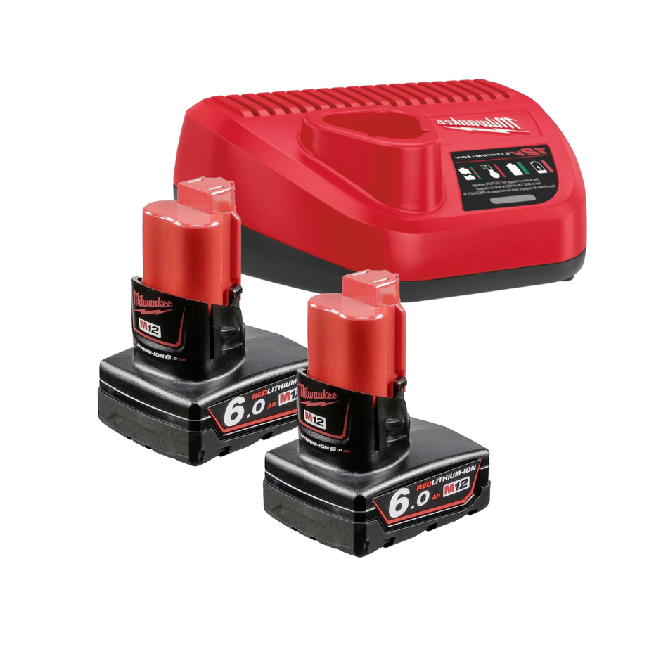 Milwaukee M12 NRG-602 Akku-Set (6.0 Ah, 12 V)