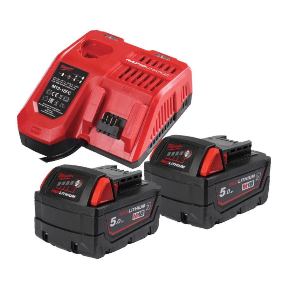 Milwaukee M18 B5 Akku-Set chemieresistent (5.0 Ah 18 V) NRGCR-502