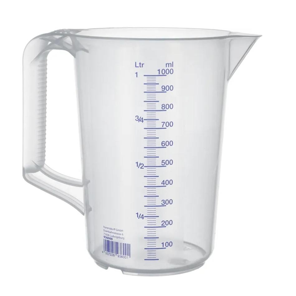 Messbecher Polypropolene (PP) 500 ml - 5000 ml, Kunststoff, bruchsicher