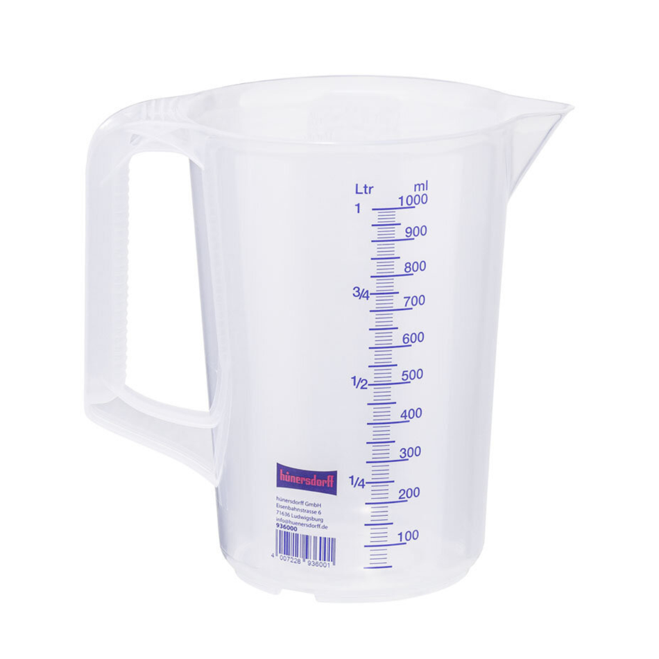 Messbecher Polypropolene (PP) 500 ml - 5000 ml, Kunststoff, bruchsicher