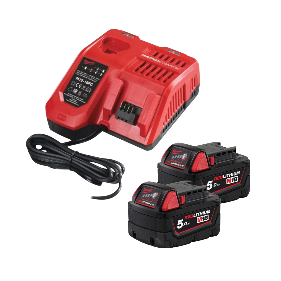 Milwaukee M18 NRG-502 Akku-Set (5.0 Ah 18 V + 2.0 Ah 12 V)