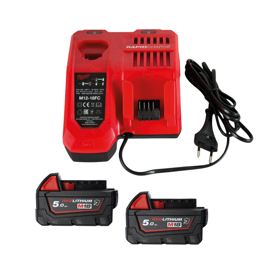 Milwaukee M18 NRG-502 Akku-Set (5.0 Ah 18 V + 2.0 Ah 12 V)