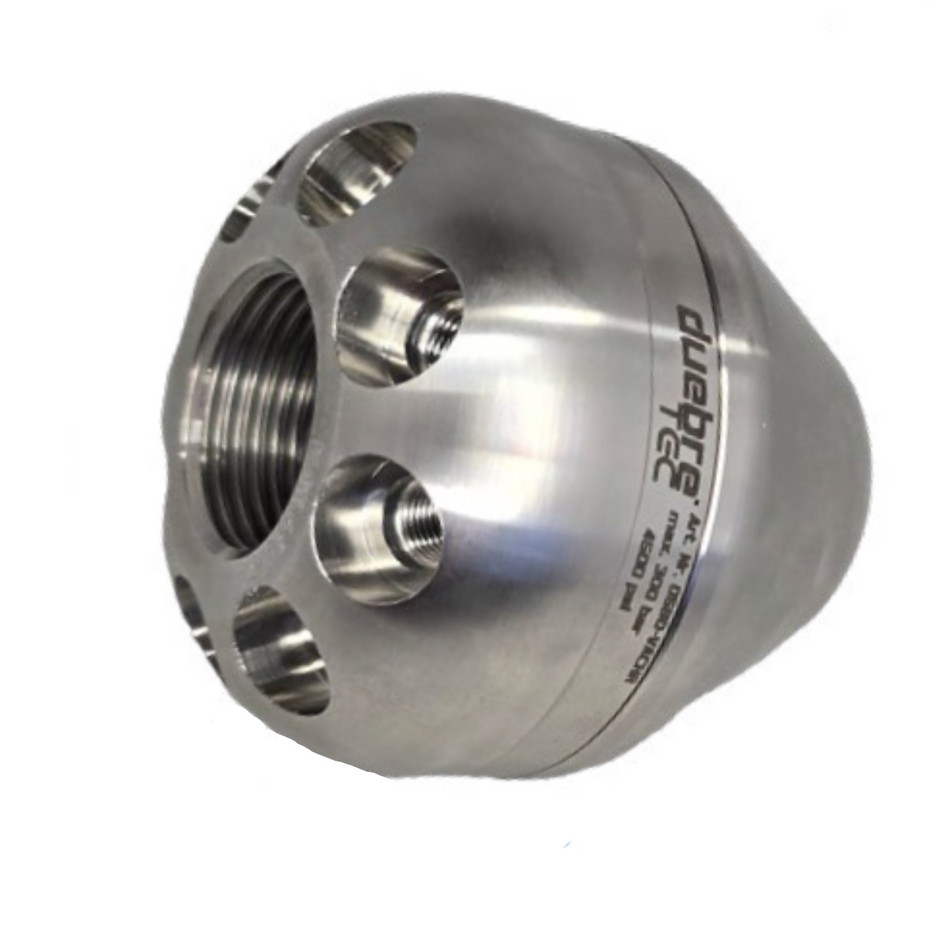 Mustang 1", stainless steel, sewer cleaning nozzle including 8 nozzle inserts