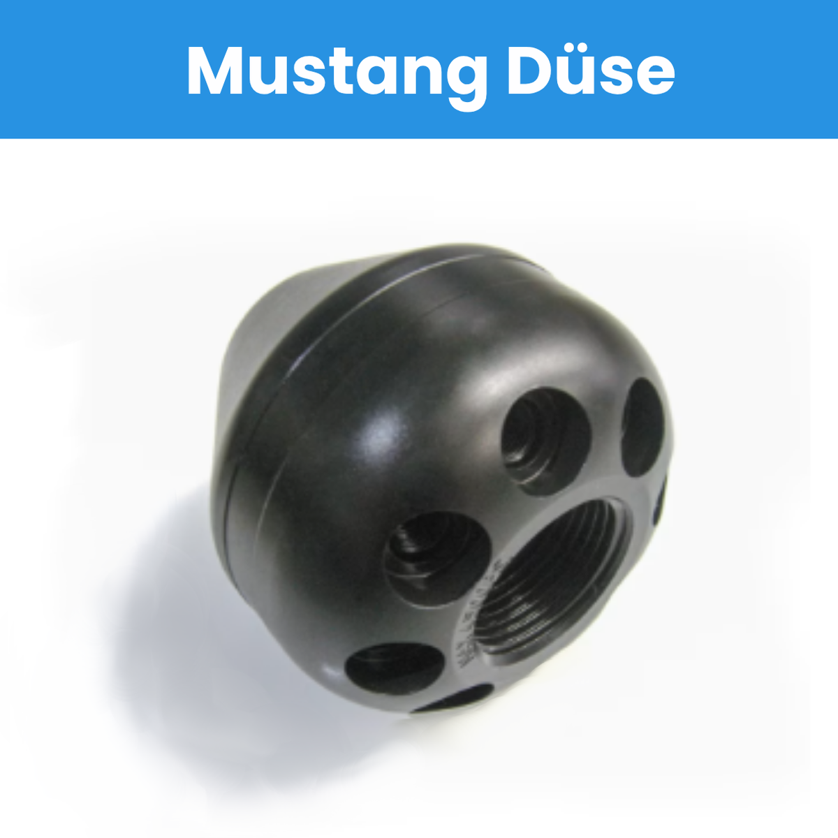 Mustang 1", Reinigungsdüse mit 6 Keramikeinsätzen, gehärteter Stahl