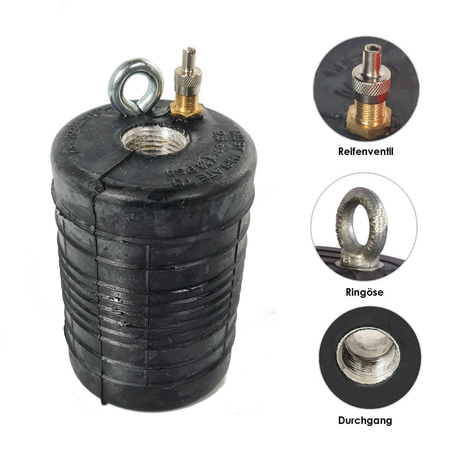 Rohr-Prüfblase Plugsy S2 50 mm, Durchgang 1/8"