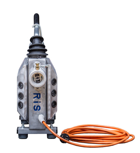 Professional RIS-32 floor-standing pipe-cleaning machine for use in the sanitary sector