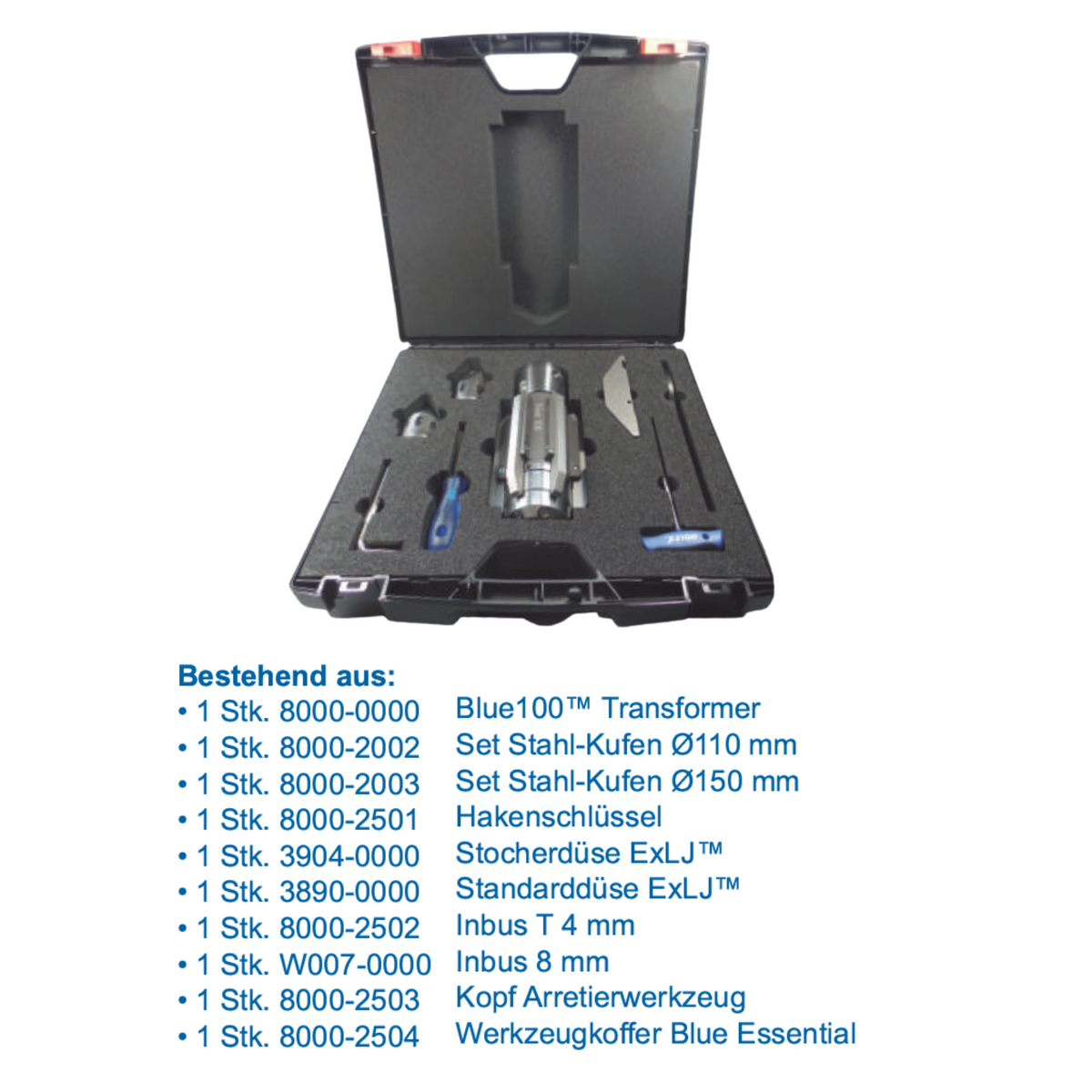 Essential Pack Blue 100 1", inkl. Koffer und weitere Düsen
