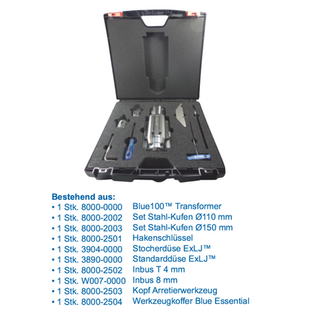 Essential Pack Blue 100 1", inkl. Koffer und weitere Düsen