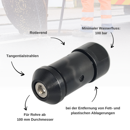 RTK-Rotierdüse 60 mm, 3/4" - Syskan - Online Shop: Abwassertechnik