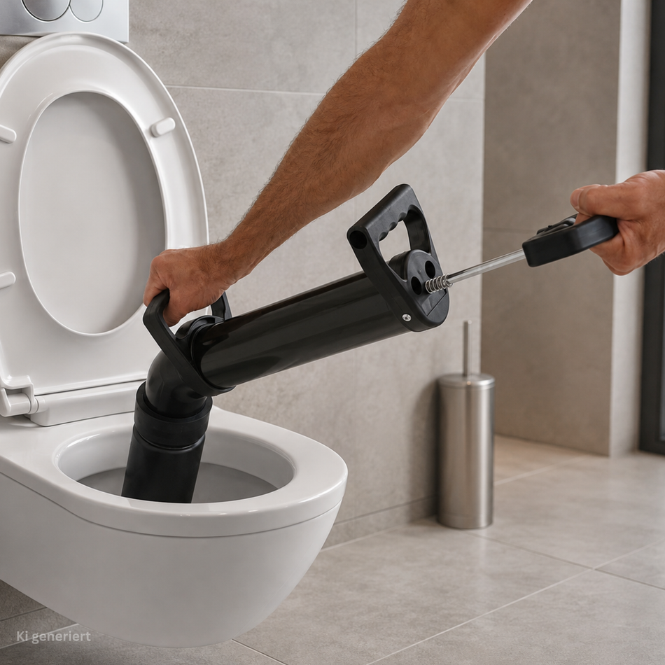 Saugdruck-Abflussreiniger mit drei Adaptern
