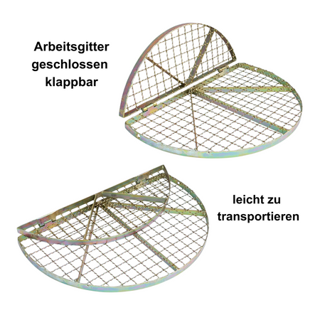 Belüftungsgitter klappbar SG051 Ø 670 mm Schachtabdeckung geschlossen (ohne Fahnen)