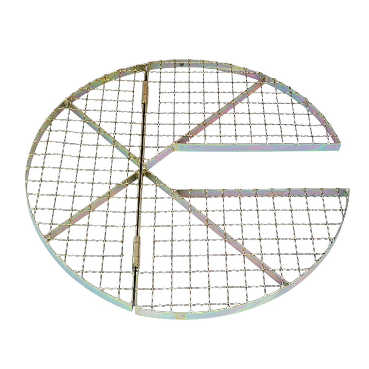 Arbeitsgitter klappbar SG041 Ø 670 mm Schachtabdeckung mit Aussparung (ohne Fahnen)