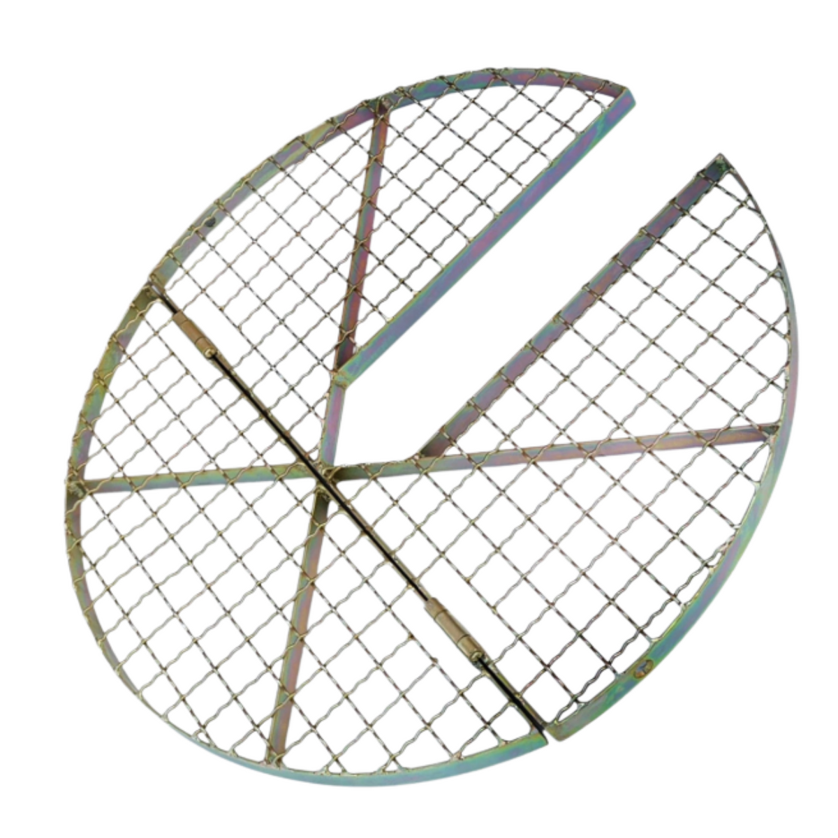 Arbeitsgitter klappbar SG041 Ø 670 mm Schachtabdeckung mit Aussparung (ohne Fahnen)