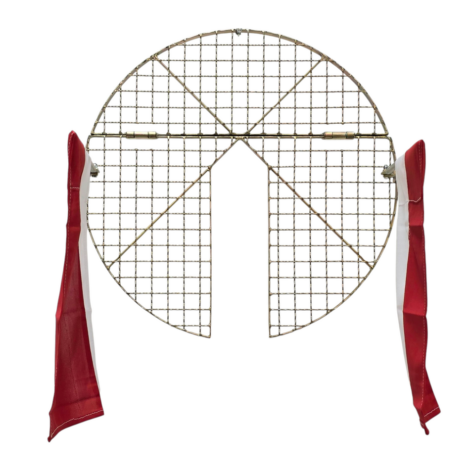 Schacht Abdeckgitter klappbar - Ø 670 mm, mit Aussparung (2 Fahnen)