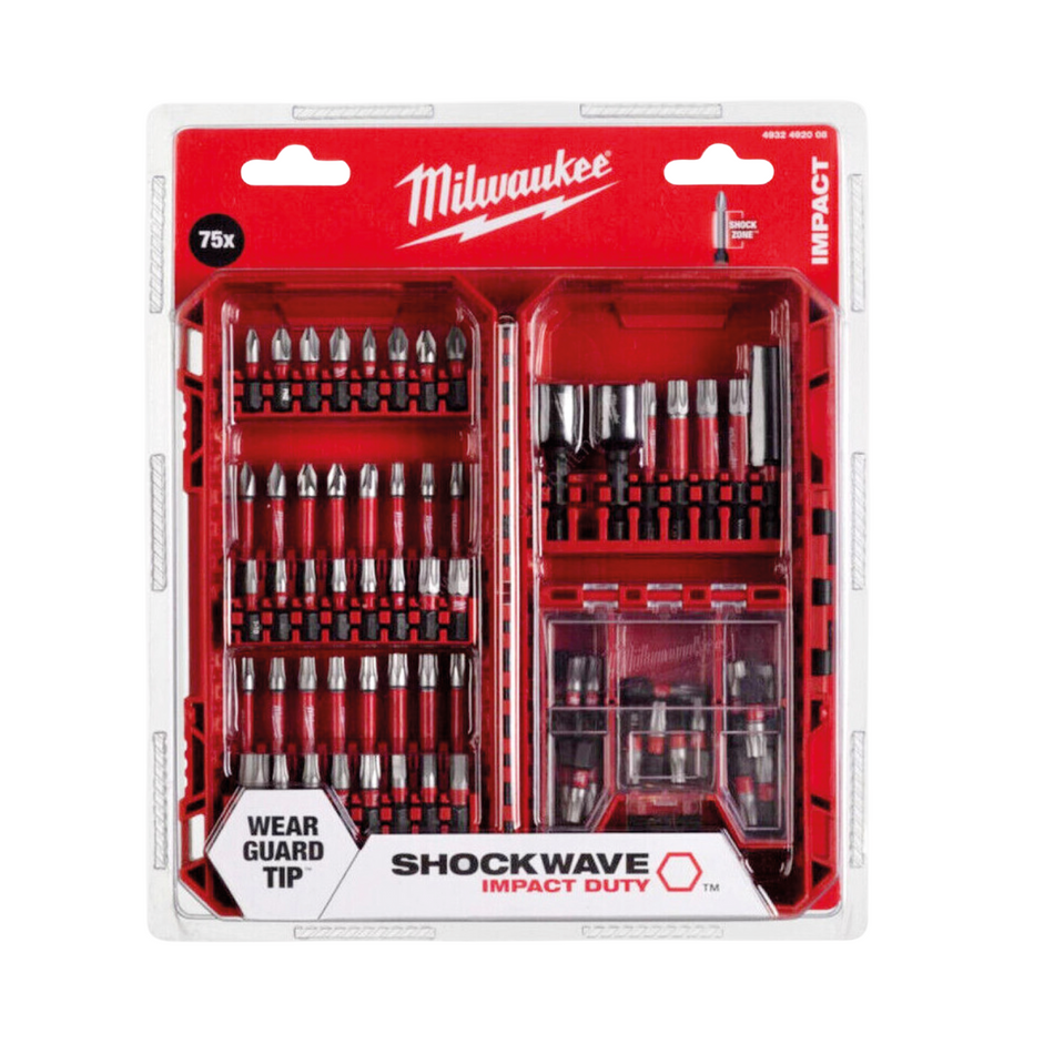 Juego de puntas Milwaukee SHOCKWAVE IMPACT DUTY (75 piezas),