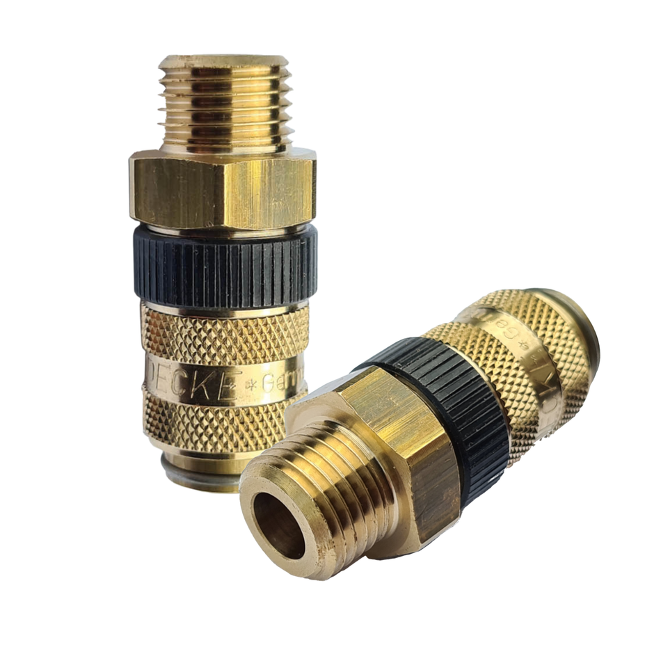 Druckluft-Kupplung NW 5 mm, 1/4" AG mit Sicherungsring