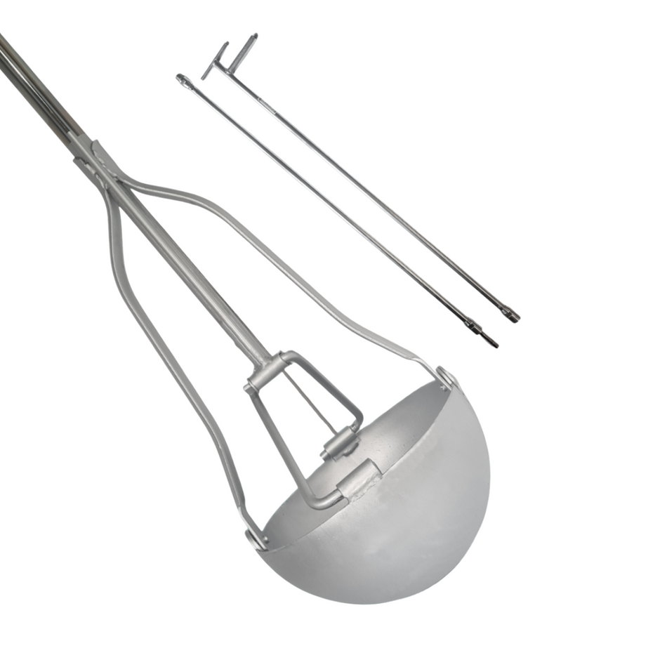 Sielreiniger, rund 2,5 m lang, 20 cm Ø, Handbagger verlängerbar